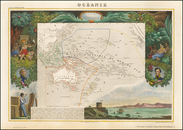 79-Oceania Map By Victor Levasseur