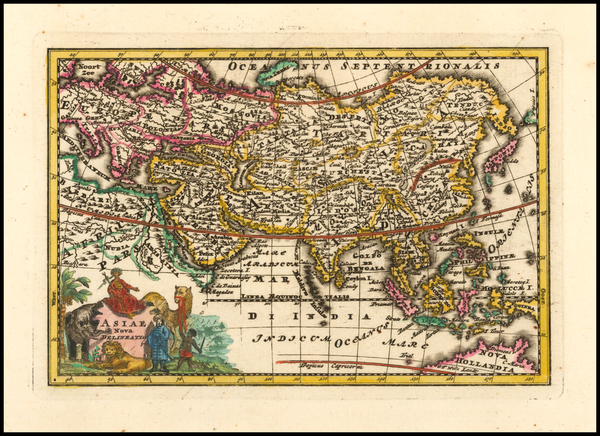 17-Asia Map By Adam Friedrich Zurner / Johann Christoph Weigel