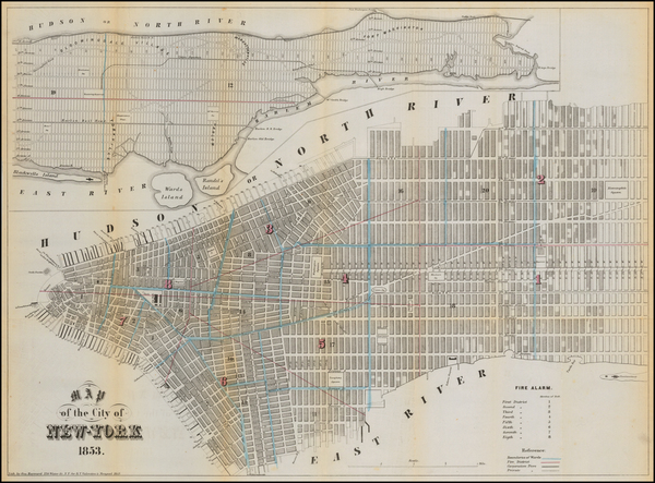 19-New York City Map By Valentine's Manual