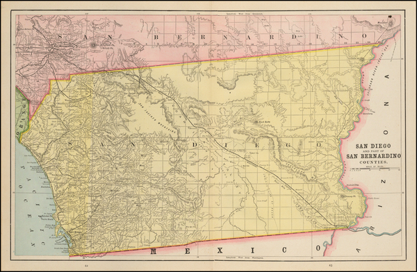 95-California and San Diego Map By Rand McNally & Company