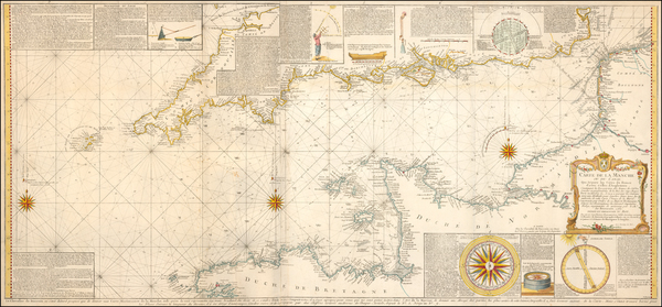 55-British Isles, England and France Map By Jean de Beaurain