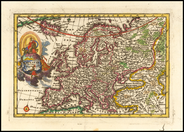 21-Europe Map By Adam Friedrich Zurner / Johann Christoph Weigel