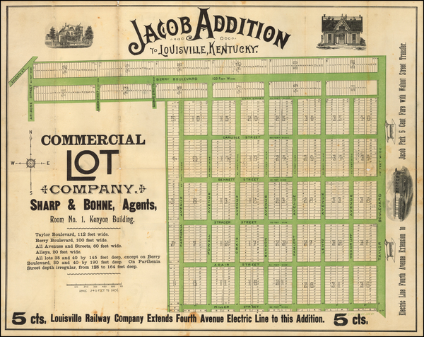 65-Kentucky Map By City Litho Company