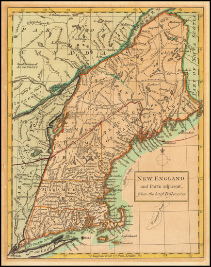 49-New England Map By Richard William Seale