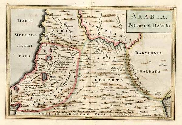 13-Asia, Middle East and Holy Land Map By Christoph Cellarius