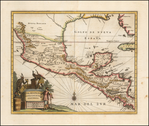 77-Mexico and Central America Map By John Ogilby