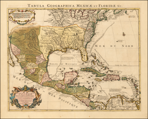 17-Southeast, Texas, Midwest, Southwest, Rocky Mountains and Mexico Map By Johannes Covens  & 