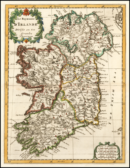 82-Ireland Map By Sanson fils