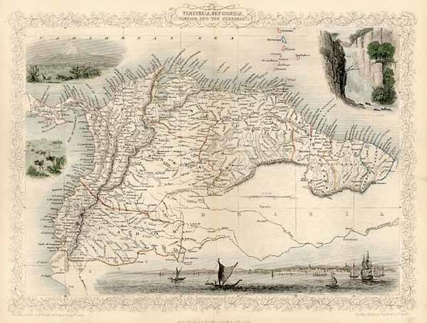 18-South America Map By John Tallis