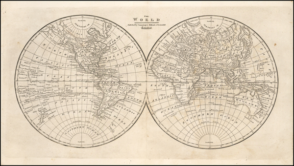 52-World Map By Cummings & Hilliard