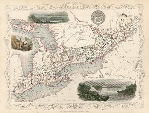 51-Midwest and Canada Map By John Tallis