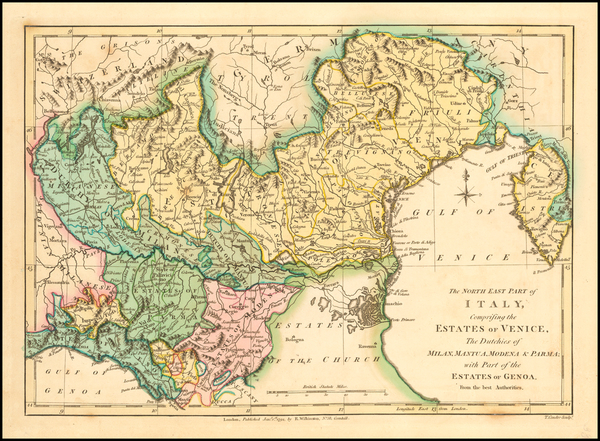 63-Northern Italy Map By Robert Wilkinson