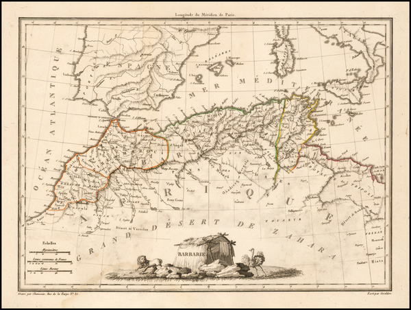 12-North Africa Map By Conrad Malte-Brun