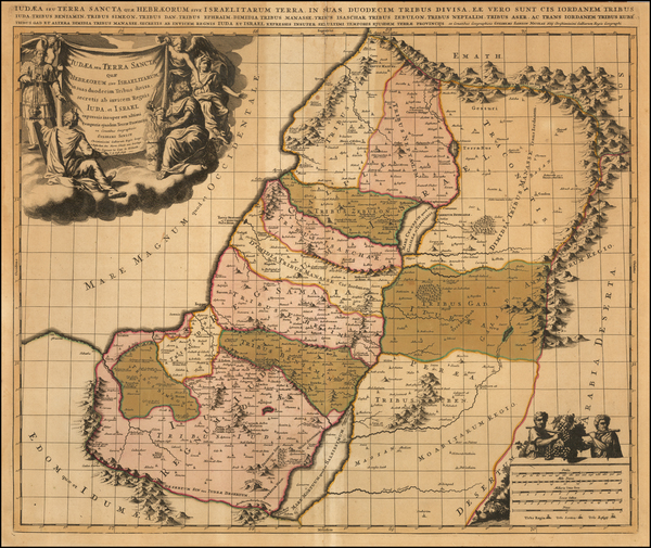 14-Holy Land Map By Peter Schenk