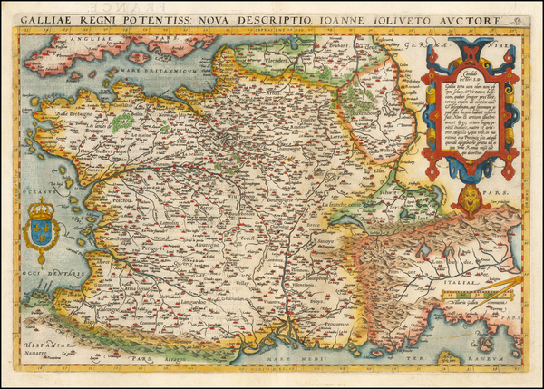 12-France Map By Abraham Ortelius