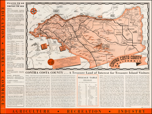 8-Pictorial Maps and California Map By W. L. Bush