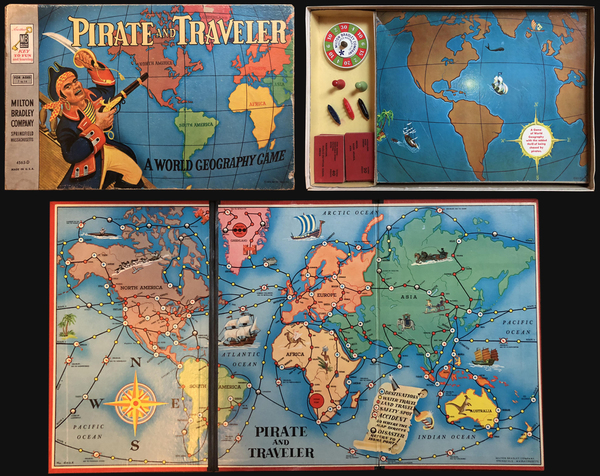 73-World, Pictorial Maps and Curiosities Map By Milton Bradley Company