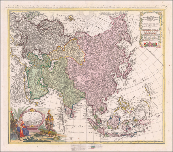 87-Asia Map By Homann Heirs / Johann Matthaus Haas