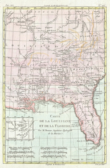 66-Florida, South, Southeast and Midwest Map By Rigobert Bonne