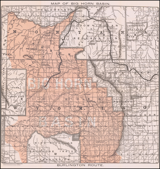 2-Wyoming Map By Poole Brothers