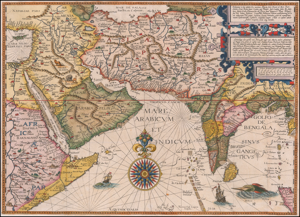 68-Indian Ocean, India, Central Asia & Caucasus, Middle East and East Africa Map By Jan Huygen