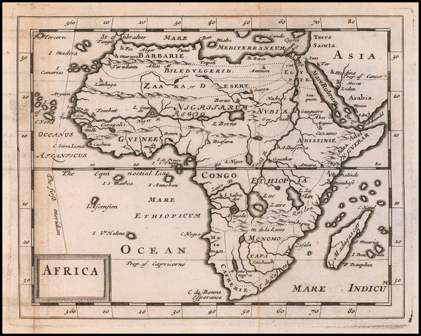 26-Africa Map By Sir Jonas Moore