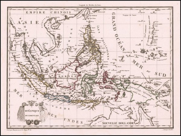 43-Southeast Asia, Philippines and Indonesia Map By Conrad Malte-Brun