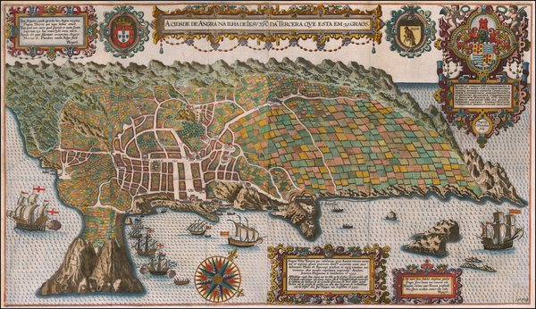 Atlantic Ocean, Portugal and African Islands, including Madagascar Map By Jan Huygen Van Linschoten
