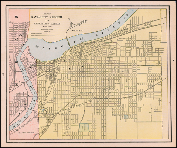 45-Midwest Map By George F. Cram