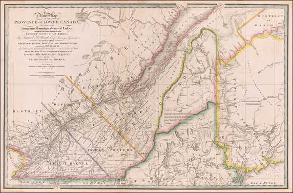 76-New England, Maine and Canada Map By James Wyld