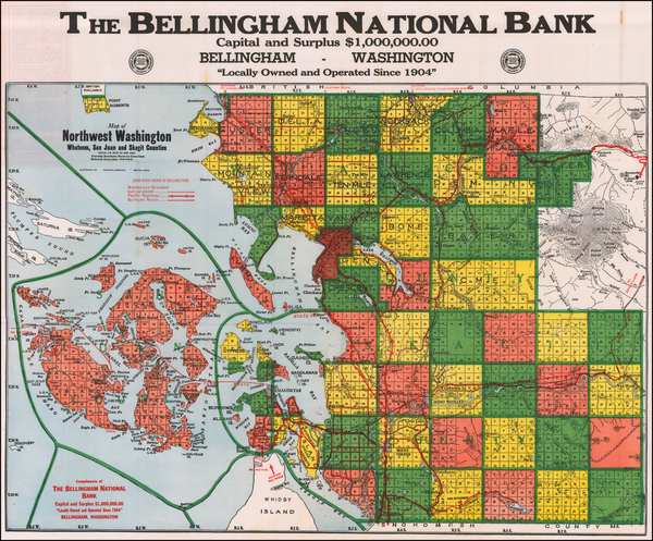 0-Washington Map By Kenyon Printing & Mfg Co.