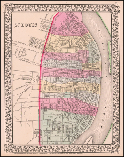 73-Midwest and Plains Map By Samuel Augustus Mitchell Jr.