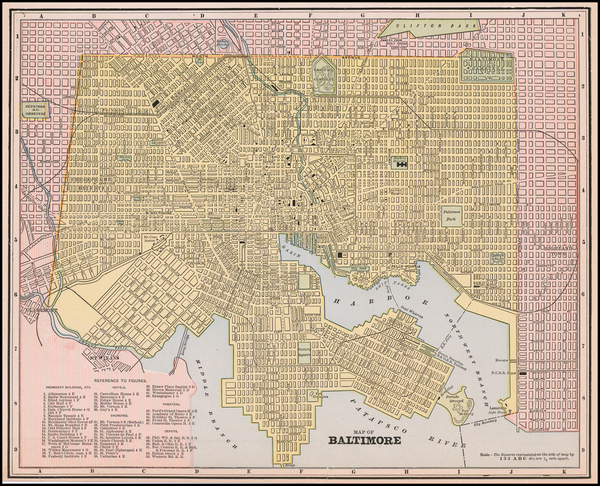 2-Maryland Map By George F. Cram