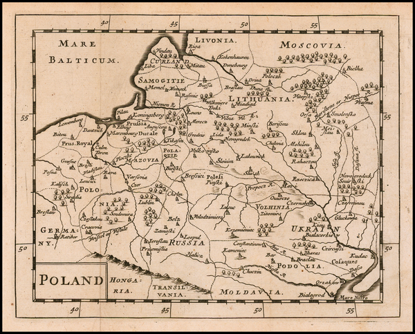 3-Poland Map By Sir Jonas Moore