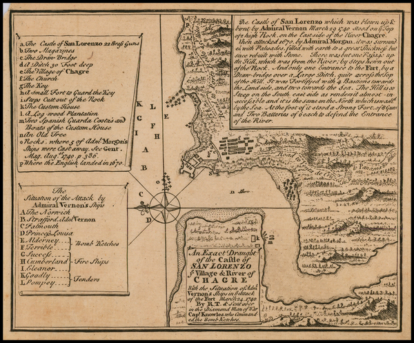 61-Central America Map By Gentleman's Magazine