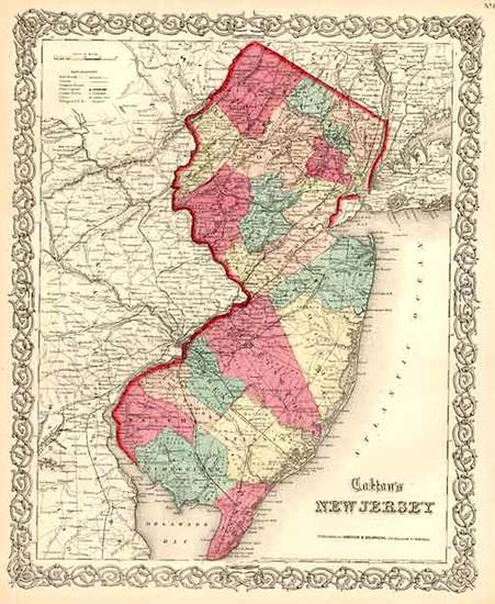 42-Mid-Atlantic Map By Joseph Hutchins Colton