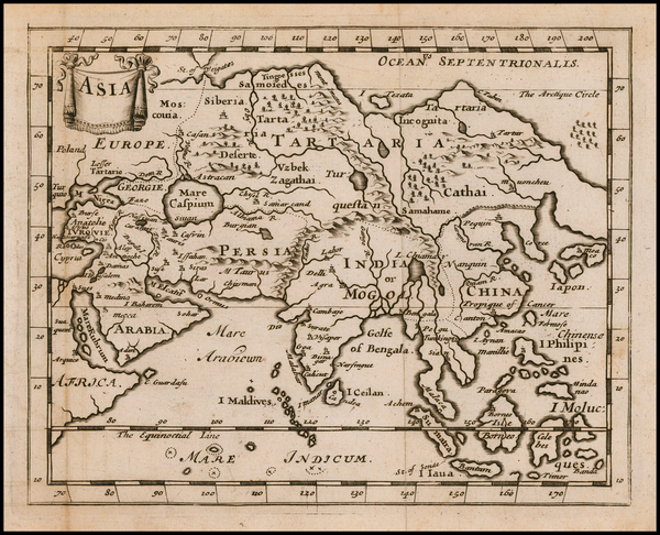 39-Asia Map By Sir Jonas Moore