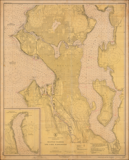 95-Washington Map By U.S. Coast & Geodetic Survey