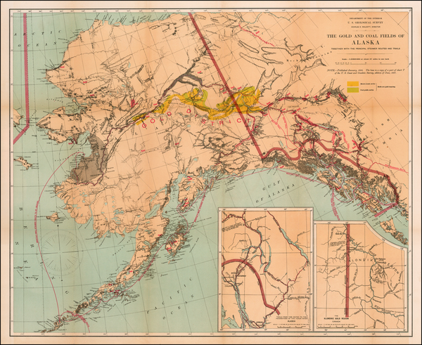 58-Alaska and Canada Map By U.S. Geological Survey