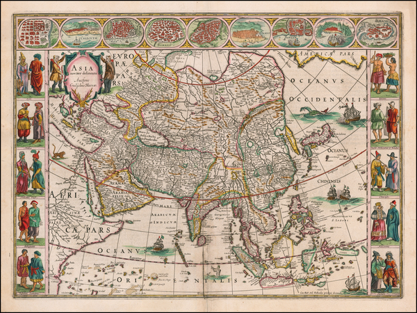 91-Asia Map By Willem Janszoon Blaeu