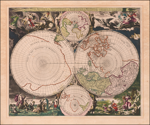 28-World and Polar Maps Map By Pierre Mortier