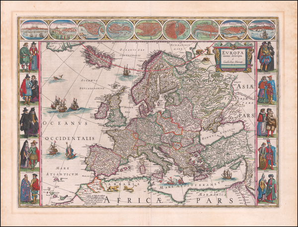 84-Europe Map By Willem Janszoon Blaeu