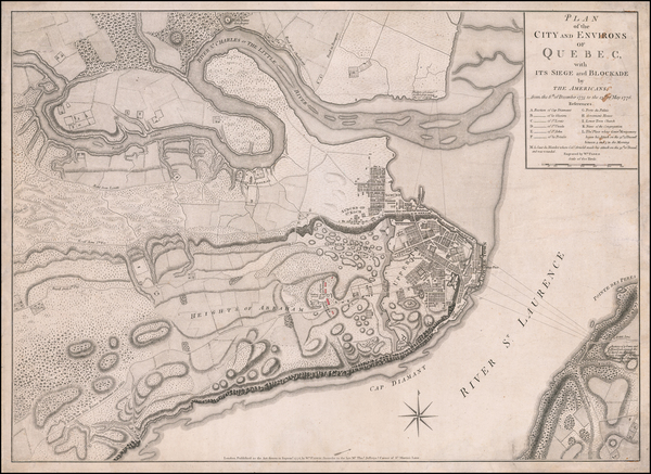 55-American Revolution, Canada and Quebec Map By William Faden