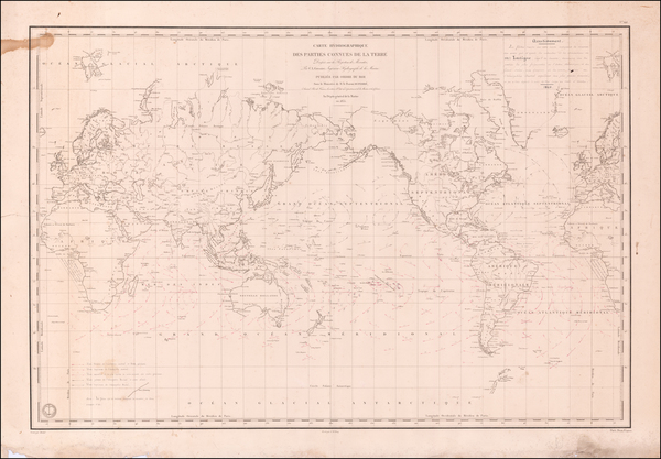 57-World Map By Depot de la Marine / Joseph Lartigue