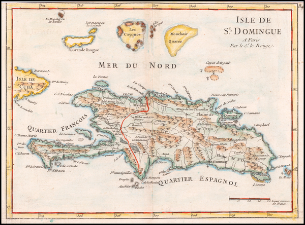 36-Hispaniola Map By George Louis Le Rouge