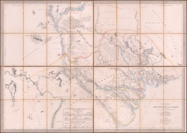 47-Thailand, Cambodia, Vietnam Map By Depot de la Marine