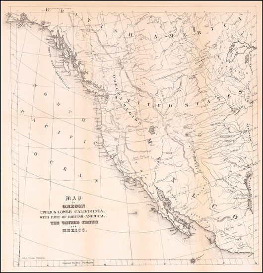 70-Texas, Southwest, Rocky Mountains, Baja California and California Map By Thomas Sinclair