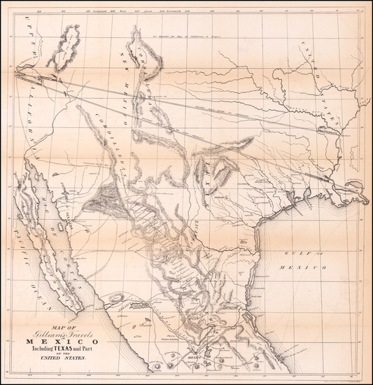 96-Texas, Plains, Southwest, Rocky Mountains, Mexico and California Map By Albert Gilliam