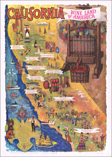 10-Pictorial Maps and California Map By Amado Gonzalez