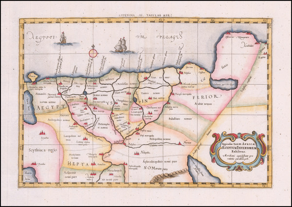 53-Egypt Map By  Gerard Mercator